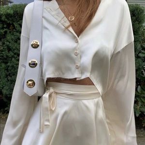 White top + skirt set